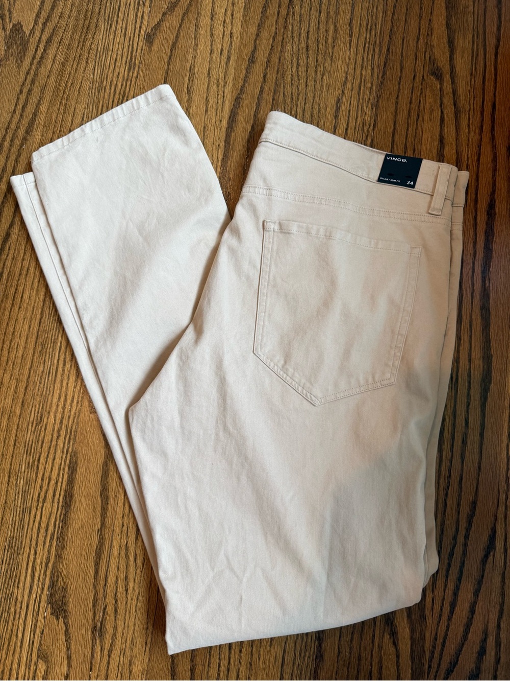 Vince Beige Straight-Leg Jeans
